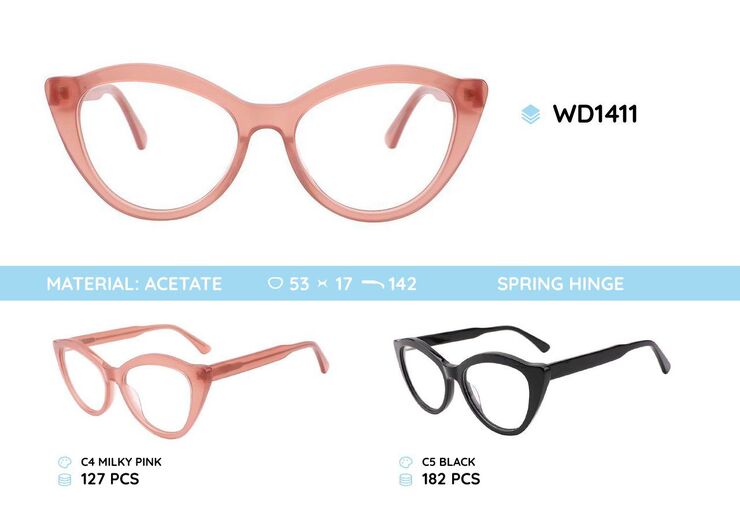 Plastic acetate eyeglasses frame for women WD1411