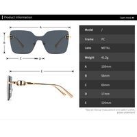 Metal rimless sunglasses Elit LH170-EL