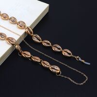 Metal non-slip chain gold, with shells, for glasses and masks GL895