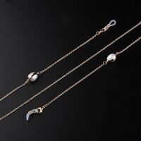 Gold-colored metal non-slip chain, with freshwater pearl, for glasses and masks GL952
