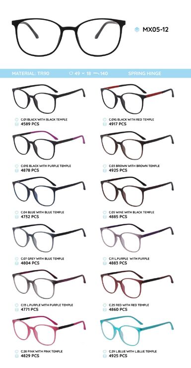 TR-90 plastic frames for glasses MX05-12