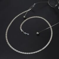 Metal non-slip chain, with airplane bead, for glasses and masks GL719