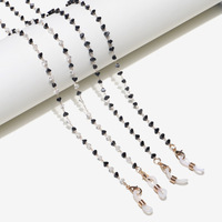 Set of two gold and silver thin glasses chain with glasses GM085