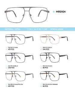 Металлическая оправа с дужками из пластика TR-90 с флексом MR0104