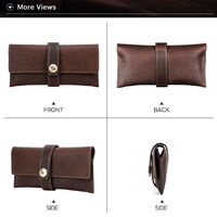 Sunglasses and eyeglasses genuine leather case CF4009