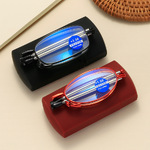 Очки металлические складные для чтения KY022-A с защитой Blue ray cut, диоптрии от +1.00 до +4.00, РМЦ=62-64