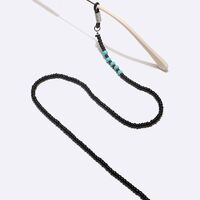 Black plastic non-slip bead chain, for glasses and masks GL1474