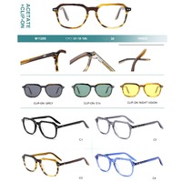 Plastic acetate frame + polarized clip-on Big City M1129S