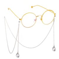 Metal non-slip chain, with water drop pendant, for glasses and masks GA026