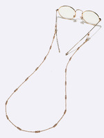 Белая цепочка для очков из рисовых бусин с глиняными фруктами GL1280