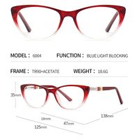 TR90 plastic glasses with blue light and UV protection 6004-GT