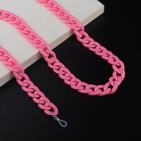 Acrylic non-slip chain, thick concave shape 29 colors, for glasses and masks GB011