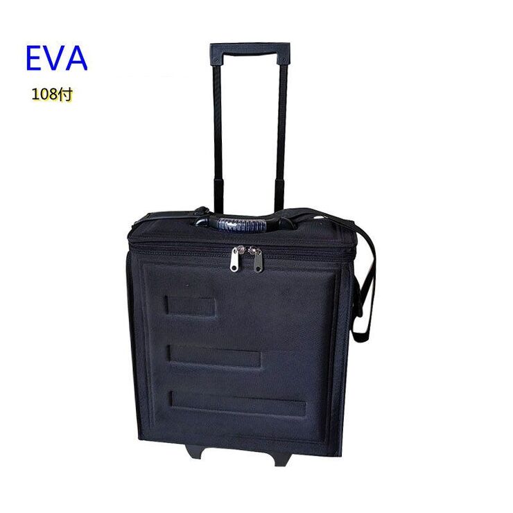 Mobile box (suitcase, trunk, organizer, display case) on wheels for frames and glasses for 108 slots JS-C230401