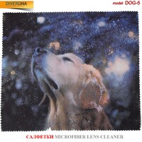 Салфетка для очков из материала микрофибра, плотный материал DOG-4