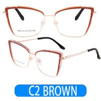 Combined frame (metal + TR90) or glasses with blue light protection, with spring hinges FA87070