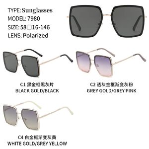 Polarized metal sunglasses with nylon lenses NL7980
