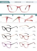 Plastic acetate frame for women with spring hinges B3165-DA