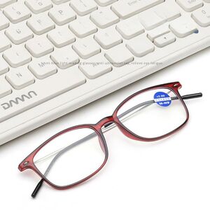 Plastic reading glasses 604 with Blue ray cut protection, diopters from +1.00 to +4.00, RMC=62-64