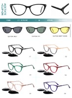 Оправа пластиковая из материала ацетат, с флексом + насадка солнцезащитная поляризационная (клипон) Big City F3046S