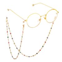 Metal non-slip chain, with eyes and beads, for glasses and masks GL689