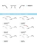 Металлическая безободковая оправа с дужками из пластика TR-90 HK06-11