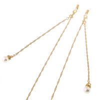 Metal non-slip chain, with pendant pearl, for glasses and masks GL190