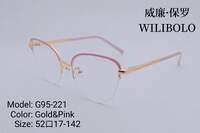 Metal ultrathin frames, with spring hinges Wilibolo G95-221