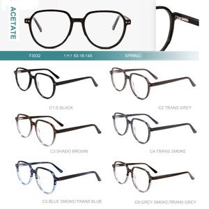 Acetate plastic frames for glasses with spring hinges Big City F3032