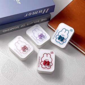 Набор для мягких контактных линз + 2 контейнера для хранения XY-D80两副兔子蝴蝶结