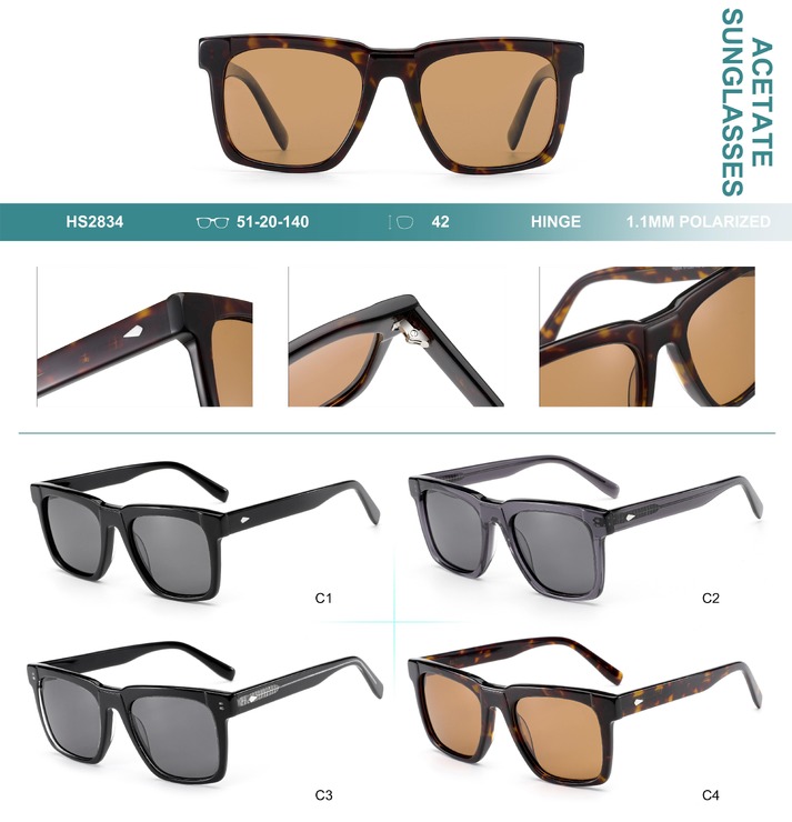 Polarized acetate plastic sunglasses Big City HS2834