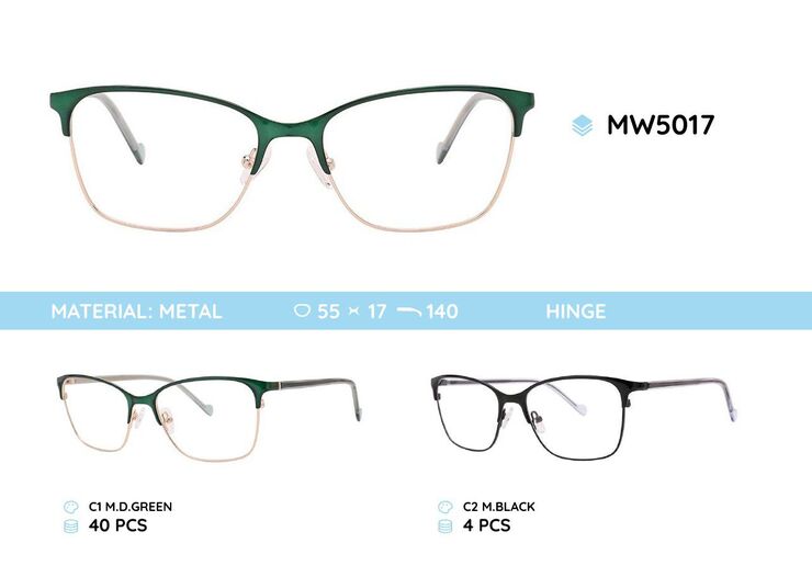 Metal women's frame for glasses MW5017