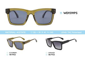 Plastic acetate frame polarized sunglasses WD1591PS