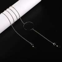 Gold-colored metal non-slip chain, with ring pendant, for glasses and masks GS032