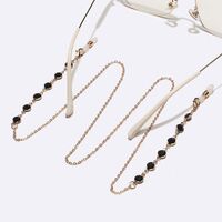 Металлическая нескользящая цепочка золотого цвета, для очков и масок GL1619