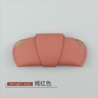 Genuine leather glasses case with microfiber lining ZY018