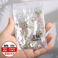 Set of rhinestones with flat bottom for decorating frames and glasses PD0022, colors: white and AB, 1.3-6.5 mm