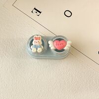 Mini soft contact lens kit retractable W-CT16领结熊兔花