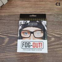 Wet disposable anti-fog lens cleaning cloth to protect glasses from fogging FOG-OUT