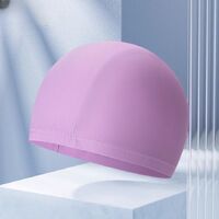 Textile waterproof swimming cap for kids 布帽-1-YU