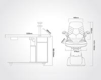 Combined table + chair C-280, tabletop 1220*690 mm