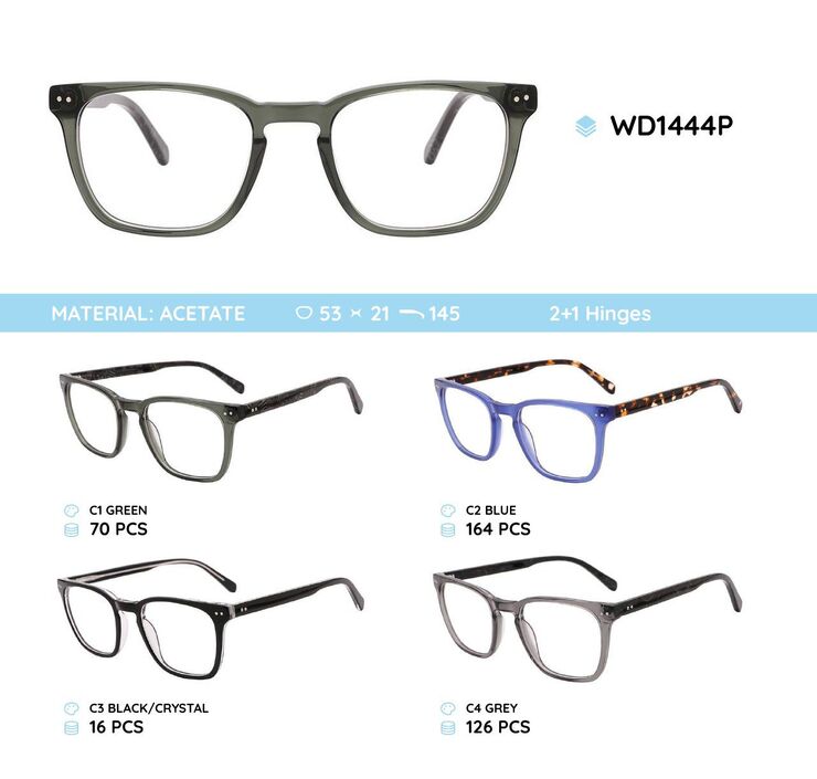 Plastic acetate eyeglasses frame for women WD1444P