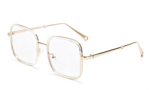 Blue-blocker metal glasses with Blue Ray Cut lenses with protection against blue light 9257A
