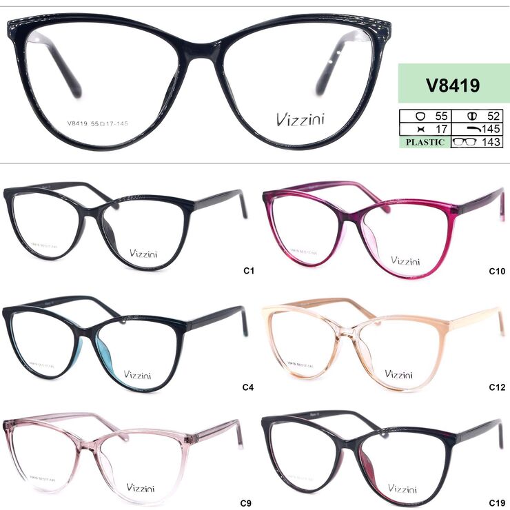 Plastic frame for glasses VIZZINI V8419
