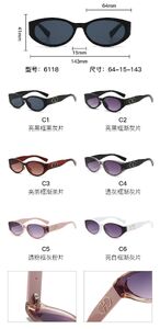 PC plastic sunglasses with metal hinge 6118W