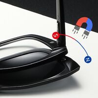 TR90/PC plastic frame + 5 polarized sun protection magnet clip-on set + leather bag El Dorado EL2349D