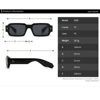 Plastic square sunglasses for women Elit 6080-EL