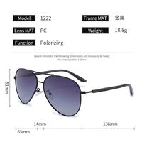 Polarized metal sunglasses with UV400 protection MS1222-GT