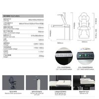 Рабочее место офтальмолога, комбинированный стол + кресло CS-700/CS-700B, столешница 960*470 мм