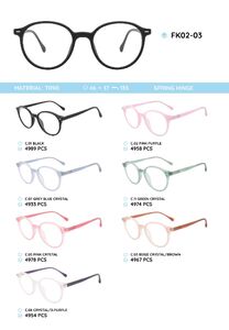 TR90 plastic eyeglasses frame FK02-03