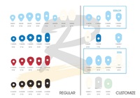 Липкий сегмент (липучки, слиперы) для линз, синий T-OA029